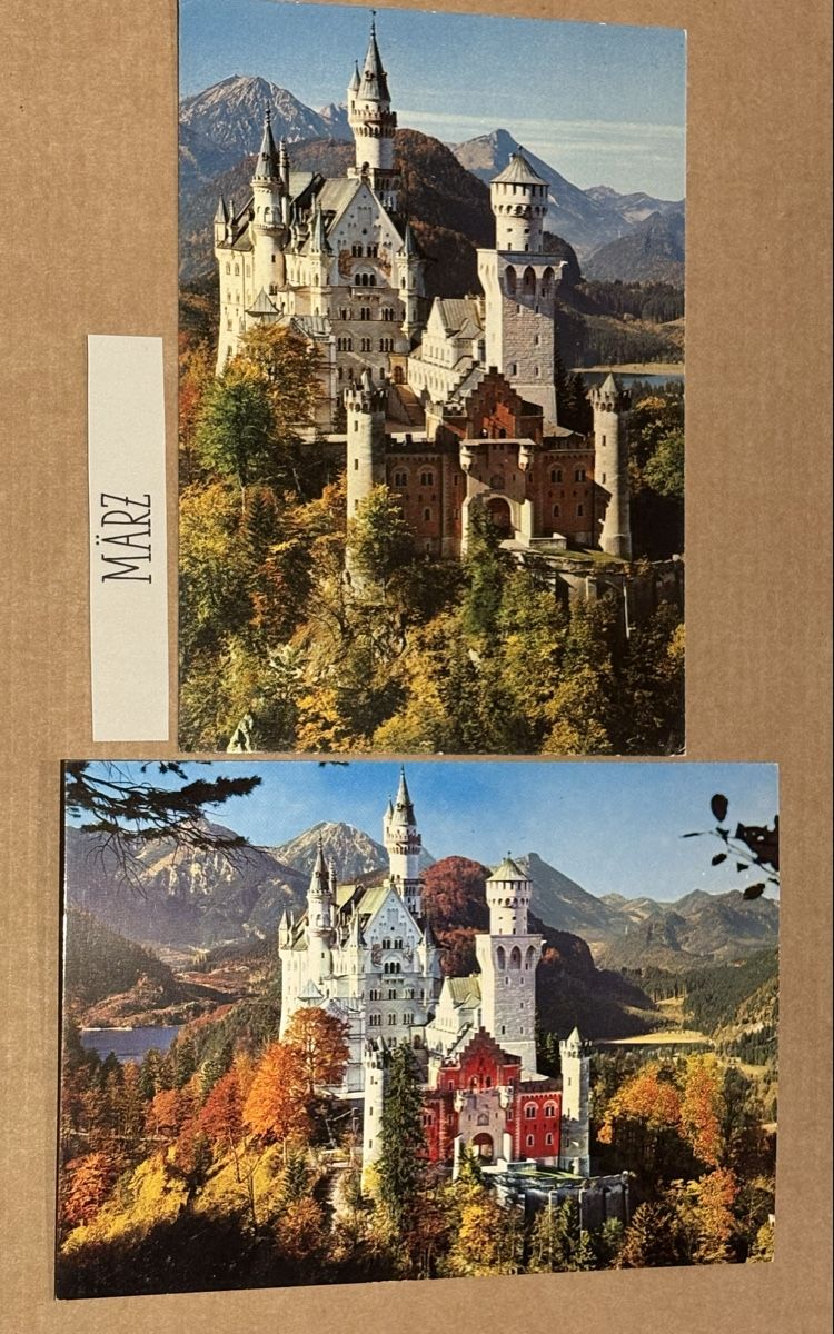 Cartoline postali: 2 AK Königschloss Neuschwanstein – Usato da Rümlang venduto da Kartenpost1