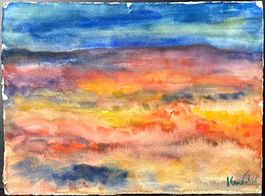 Karl Weber.  Landschaft. Aquarell auf Papier