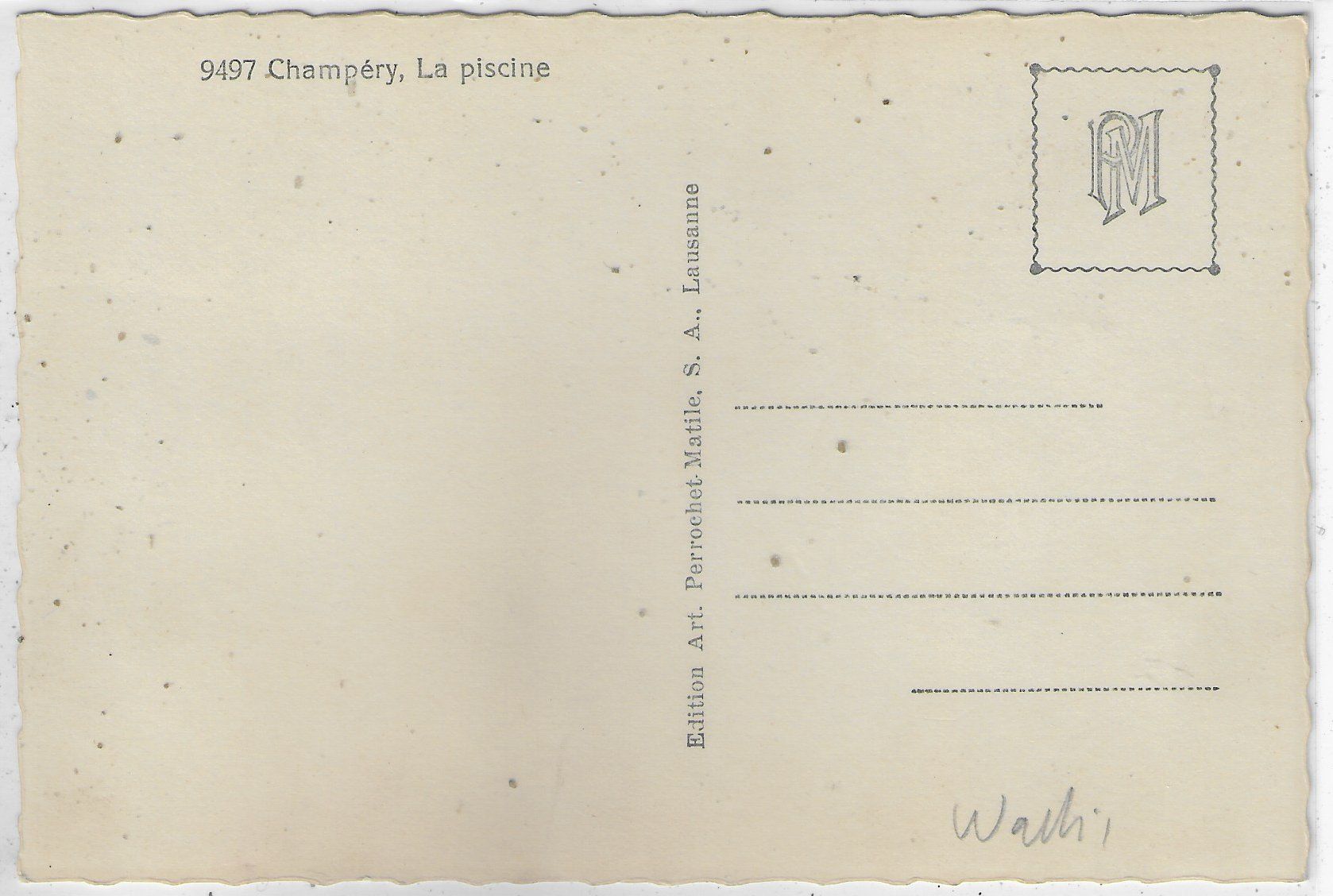 Cartoline postali: Champery - La piscine - Schwimmbad – Usato da Ettingen venduto da Kartenplanet 1