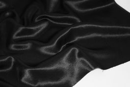 ***AUSVERKAUF*** Stoff Kleiderstoff Satin schwarz