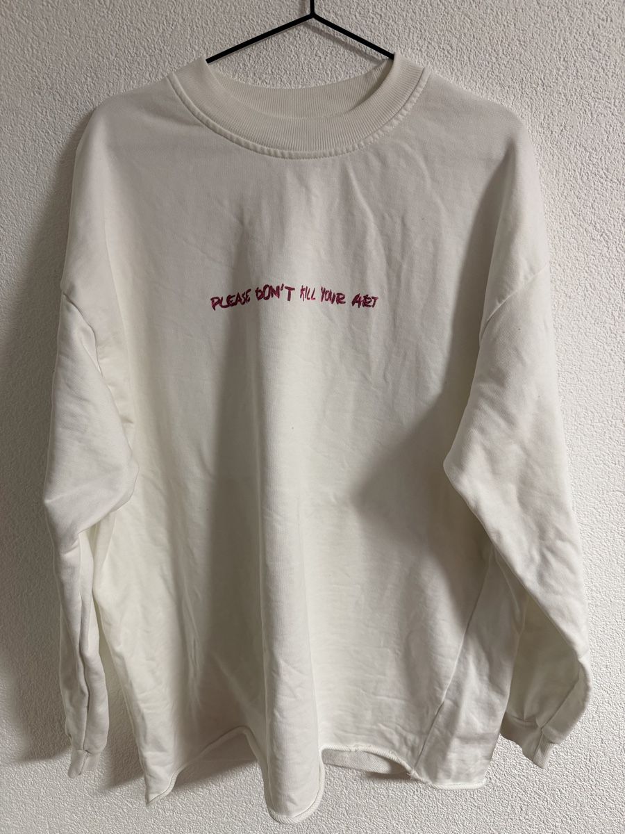 Maglioni & Felpe: Weisses Oversize Sweatshirt mit Print, Grösse M – Usato da Emmenbrücke venduto da itsnue 1