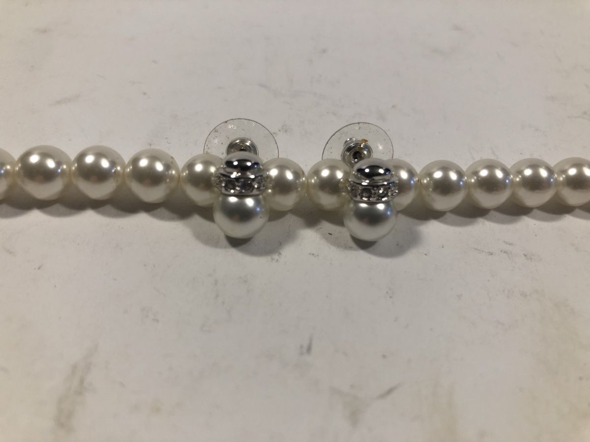 Catenine: Perlenkette mit Strass und Perlenohrstecker – Nuovo (secondo la descrizione) da Bern venduto da Etzy 5