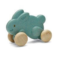 Plan Toys Schiebetier HASE in blau / Holzspielzeug