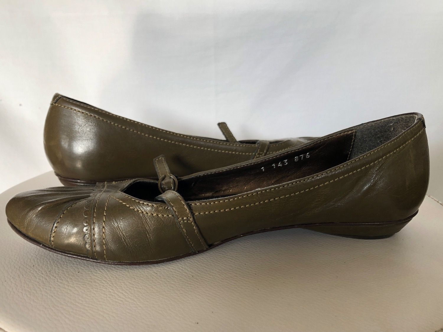 Damenschuhe: Ballerines vert olive 5th Avenue taille 37 tout cuir – Neu (gemäss Beschreibung) aus Coppet von Vanessamode 3