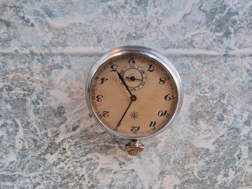Montre De Poche Ancienne Et Chaîne Chatelaine WWI - Argent Sterling, Type "Tank Tracks", Reconditionnée