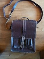 robuste Leder Akten Mappe Laptop Tasche - Hoch Format