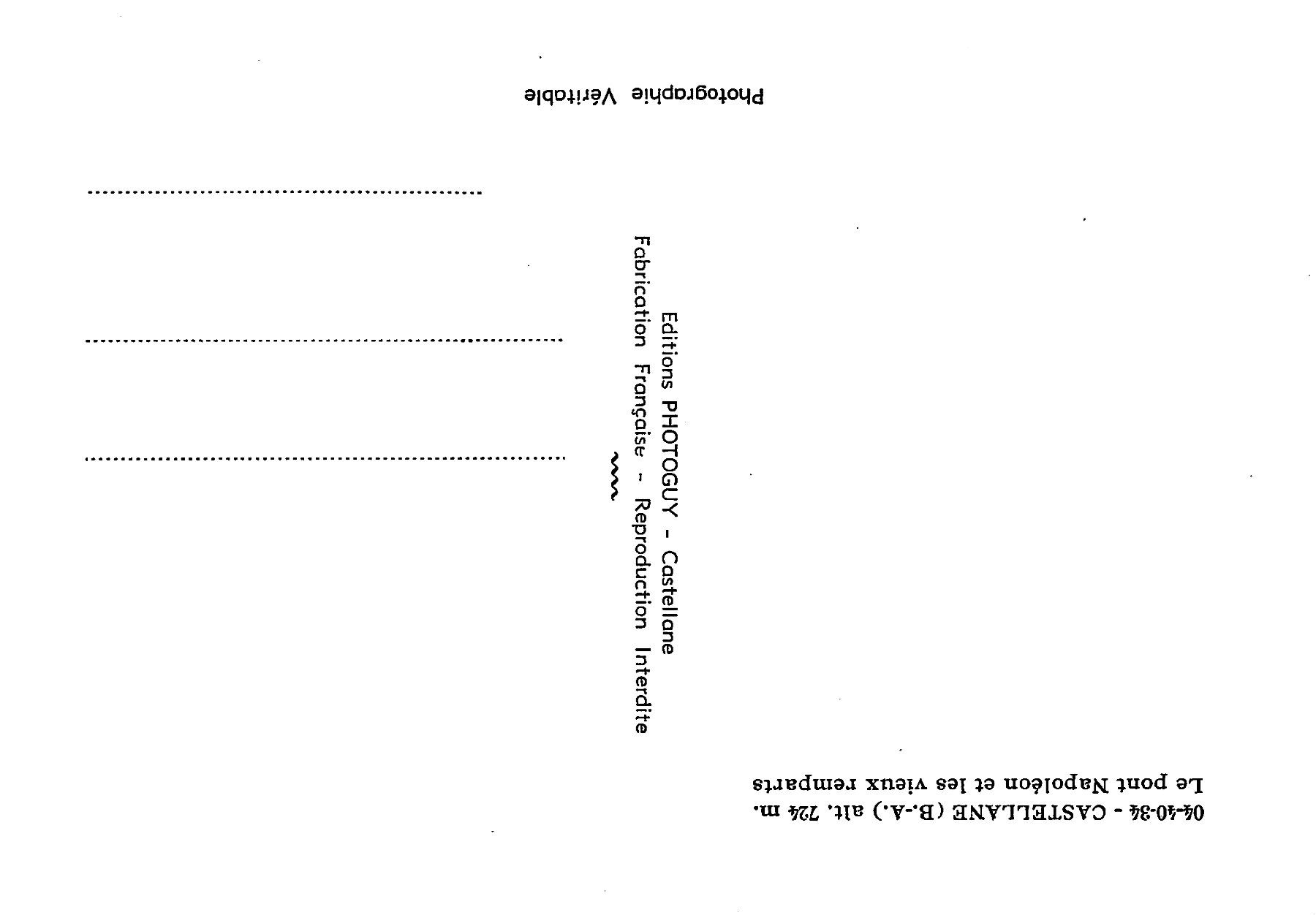 Ansichtskarten: 3x Castellane – Gebraucht aus Ottikon b.Kemptth. von Neptun1974 3