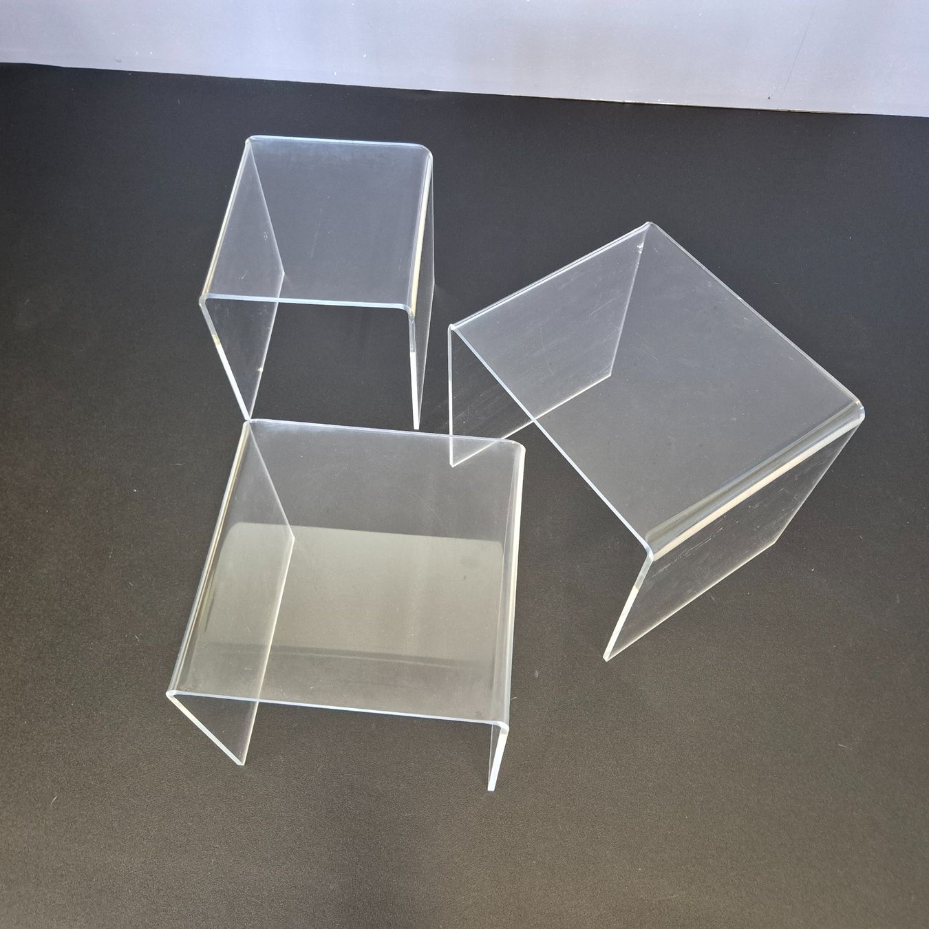 Tavoli: 3er Set 1980 Plexiglas Acryl Coffee-Table Beistelltisch – Usato da Nottwil venduto da Wondewa-Shop 4