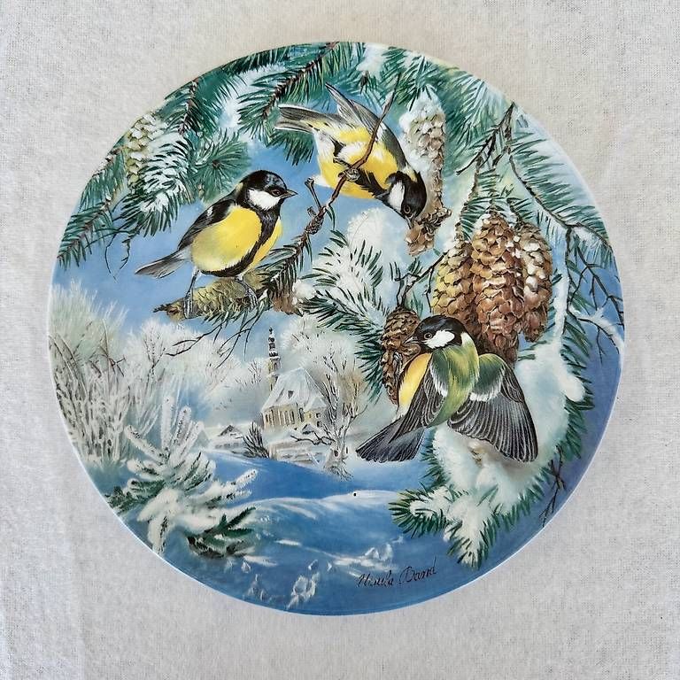 Teller: 4 assiettes décoratives Birds in Winter  – Gebraucht aus Collombey von qua_lb8f 4