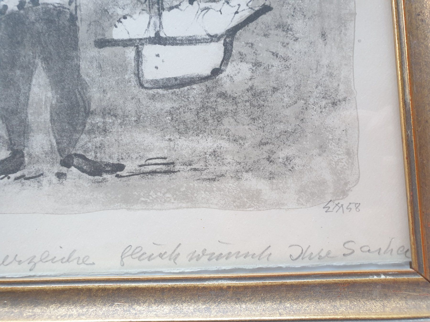 Grafica & Litografie: Lithographie mit Widmung / Ernst Morgenthaler – Usato da Zürich venduto da B-Rock 5