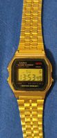 Casio Alarm Chrono goldfarbene Armbanduhr funktionstüchtig