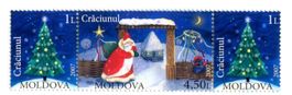 Briefmarken Weihnachtsmann. Moldawien.