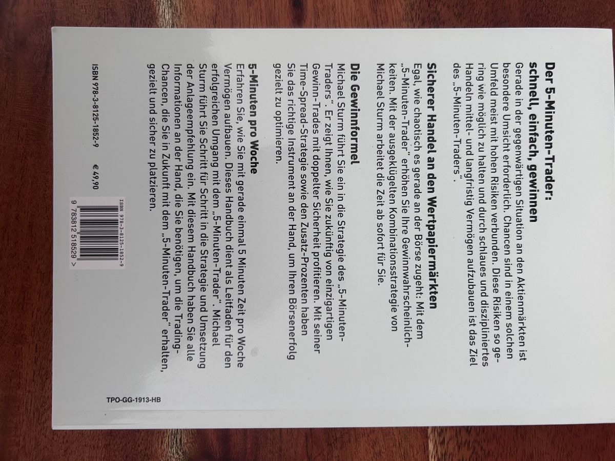 Libri: Handbuch 5-Minuten-Trader Michael Sturm Neu – Usato da Basel venduto da gro_25mx 1