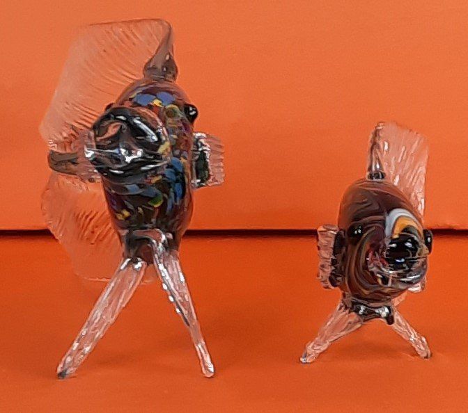 Murano Tutte le decorazioni: MURANO schöne Fisch "Mutter+Baby" Deko – Nuovo (secondo la descrizione) da Seuzach venduto da VT-Collections2 3