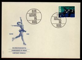 1965, FDC, Weltmeisterschaft Eiskunftlauf Davos (Nr. 438) 3