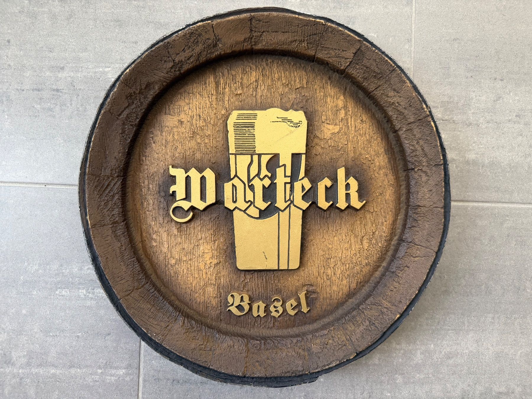 Alle Dekorationen: ORIGINAL WARTECK BIER FASSFRONT VINTAGE DEKORATION – Gebraucht aus Remigen von Reto1318