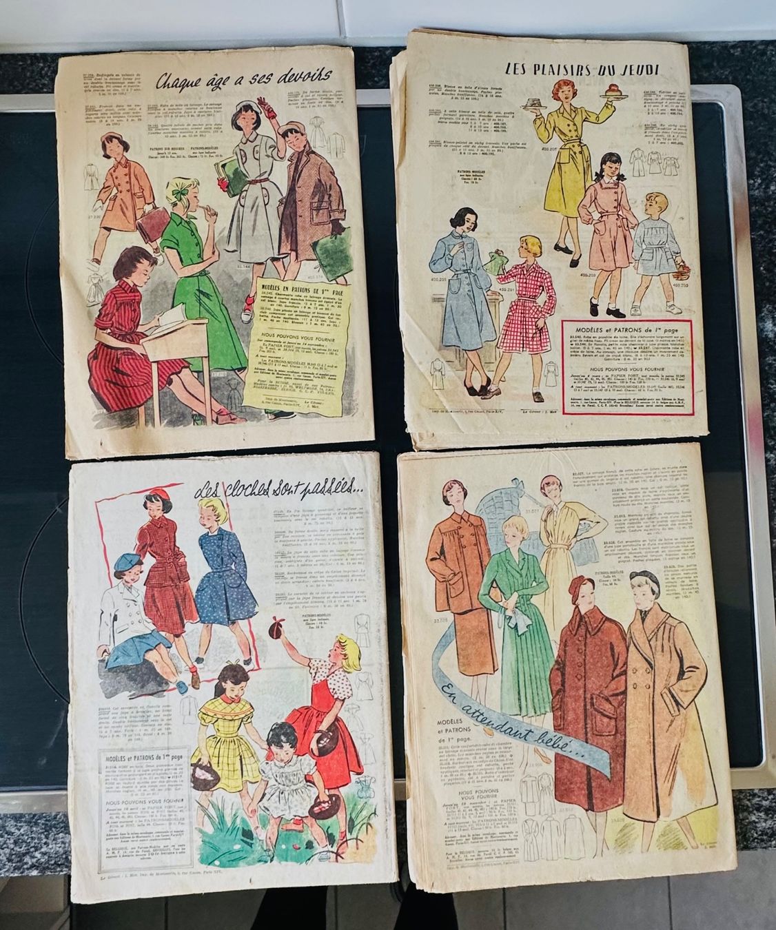 Cartamodelli: 4x REVUE LE PETIT ECHO DE LA MODE 50er Jahre – Usato da Zürich venduto da brazerola 3