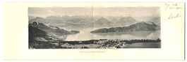 Klapp-AK Rigi-Kaltbad, Panoramablick vom