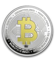 Bitcoin Sammler-Münze, 1 Unze Feinsilber, Neu mit Box!