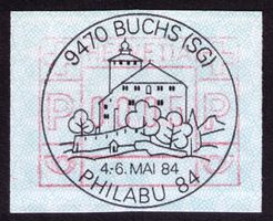 ATM 6_Sonder-VO 9470 BUCHS_PHILABU 4.-6.5.84_Schloss !