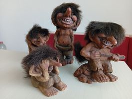NyForm Troll Figuren 4er Set Norwegen Handarbeit