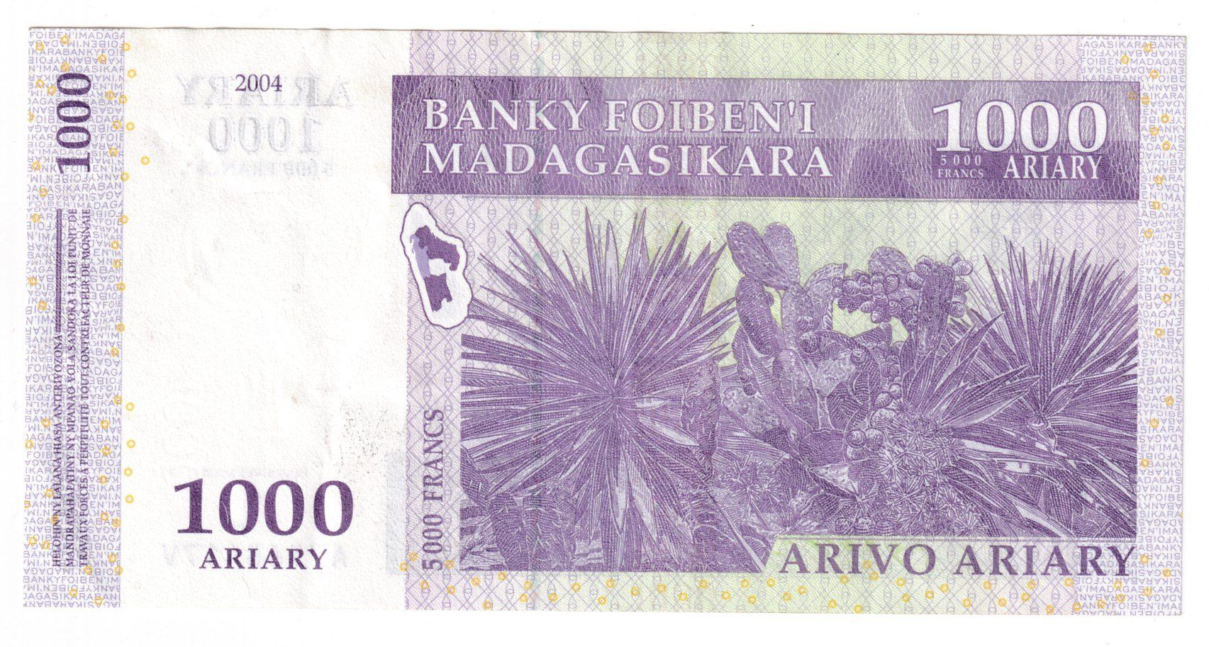 Banknoten: Madagaskar 1000 ariary 2004s-ss – Gebraucht aus Neuchâtel von karlpierrino 1