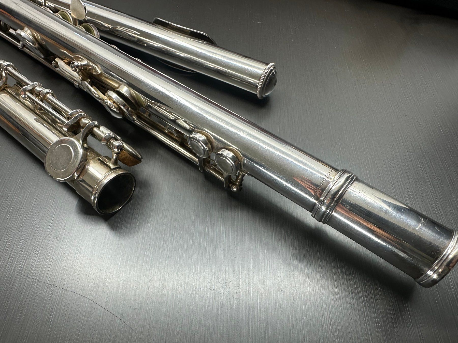 Strumenti musicali: Querflöte Martin Freres Paris 1740, Silbern – Usato da Arisdorf venduto da Liquidus 5