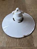 Shabby chic Emaille Lampenschirm mit Porzellan Fassung