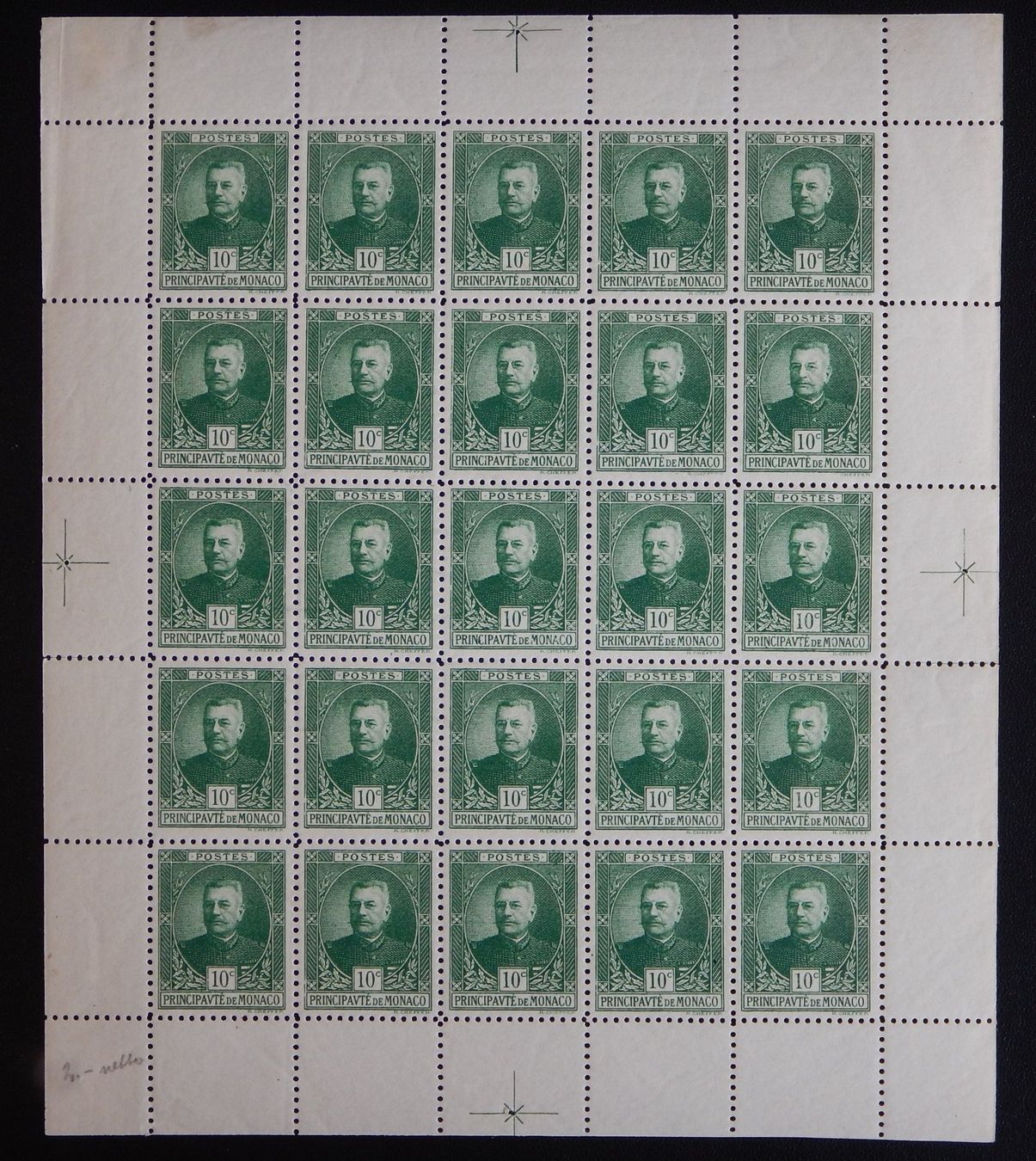 Tous les timbres: Monaco Kat. 65 ** 1923 25 Bogen – D'occasion à Zürich par Muehlekauf