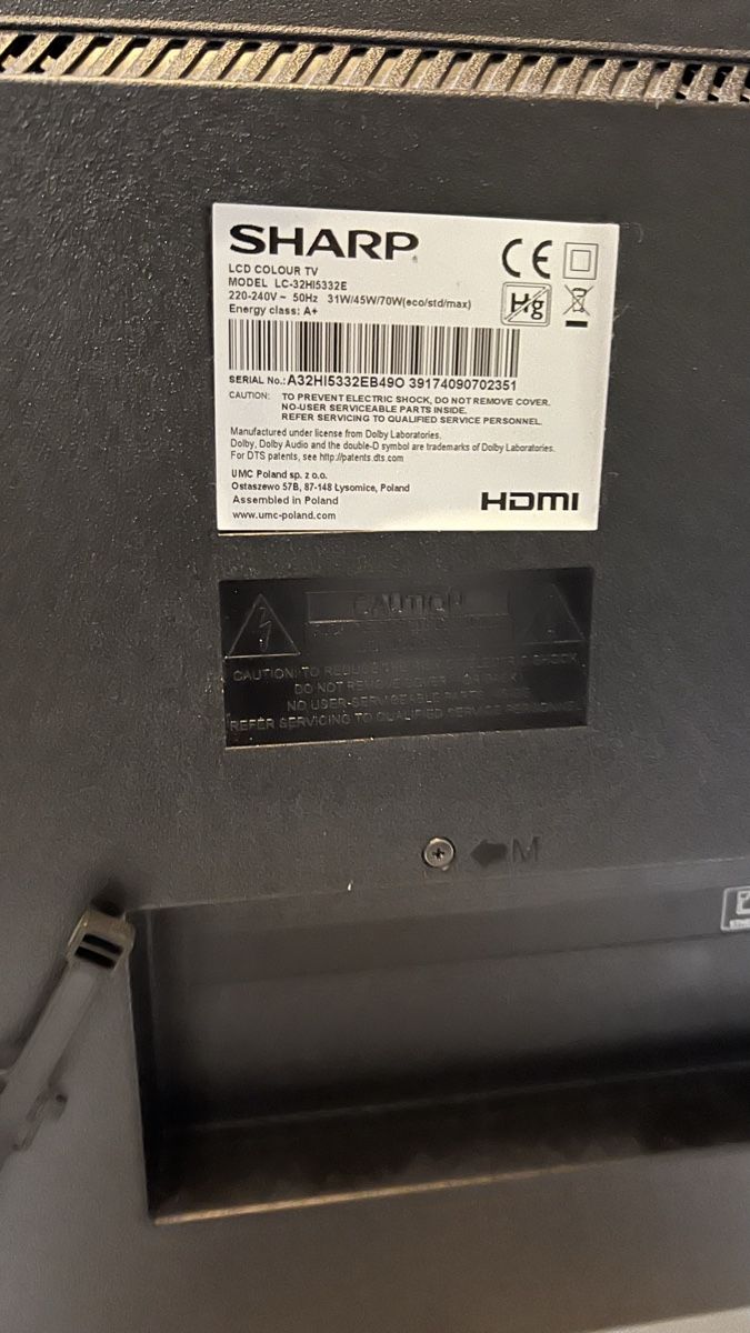 Sharp Televisori: Sharp 32" LCD TV - LC-32HB532E - Great Condition! – Usato da Zürich venduto da Decastro87 2