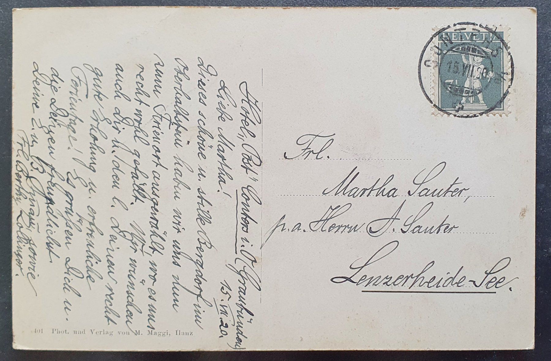 Cartoline postali: Conters 1920 - Villa Bellavista – Usato da Kreuzlingen venduto da Rschweiz1 1