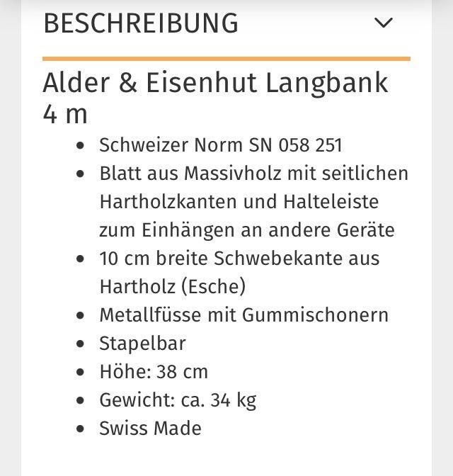 Alder+Eisenhut Panchine: Langbank 4m Alder&Eisenhut – Usato da Zuzwil SG venduto da Skotm 3