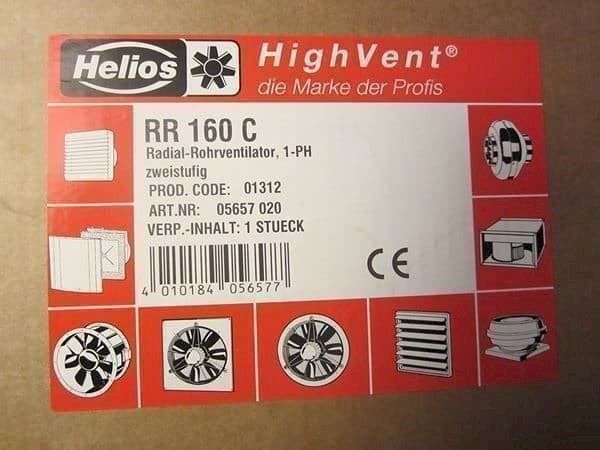 Purificatori d'aria: Helios Radial-Rohrventilator RR 160 C Ve – Nuovo e nell'imballaggio originale da Bottighofen venduto da zaap 4