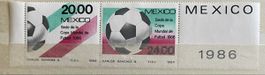 Briefmarken Mexiko Fussball WM 1986 2x 20.00/24.00