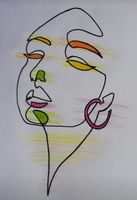 one line art "Woman"