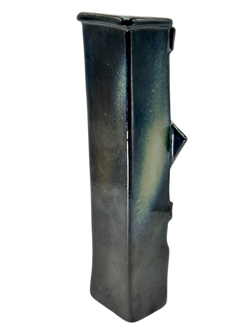 Vasen & Gefässe: Vase design abstrait géométrique en grès émaillé, signé MY – Gebraucht aus Morges von vintix 3