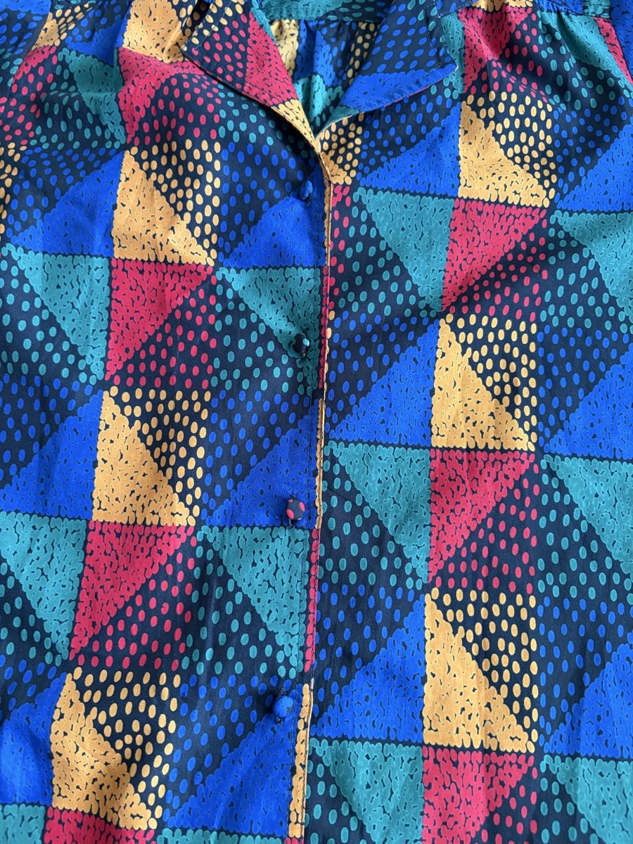 Camicette: Vintage CATHY DANIELS COLORFUL PATTERNED BLOUSE – Usato da Zürich venduto da dor_9l9g 4