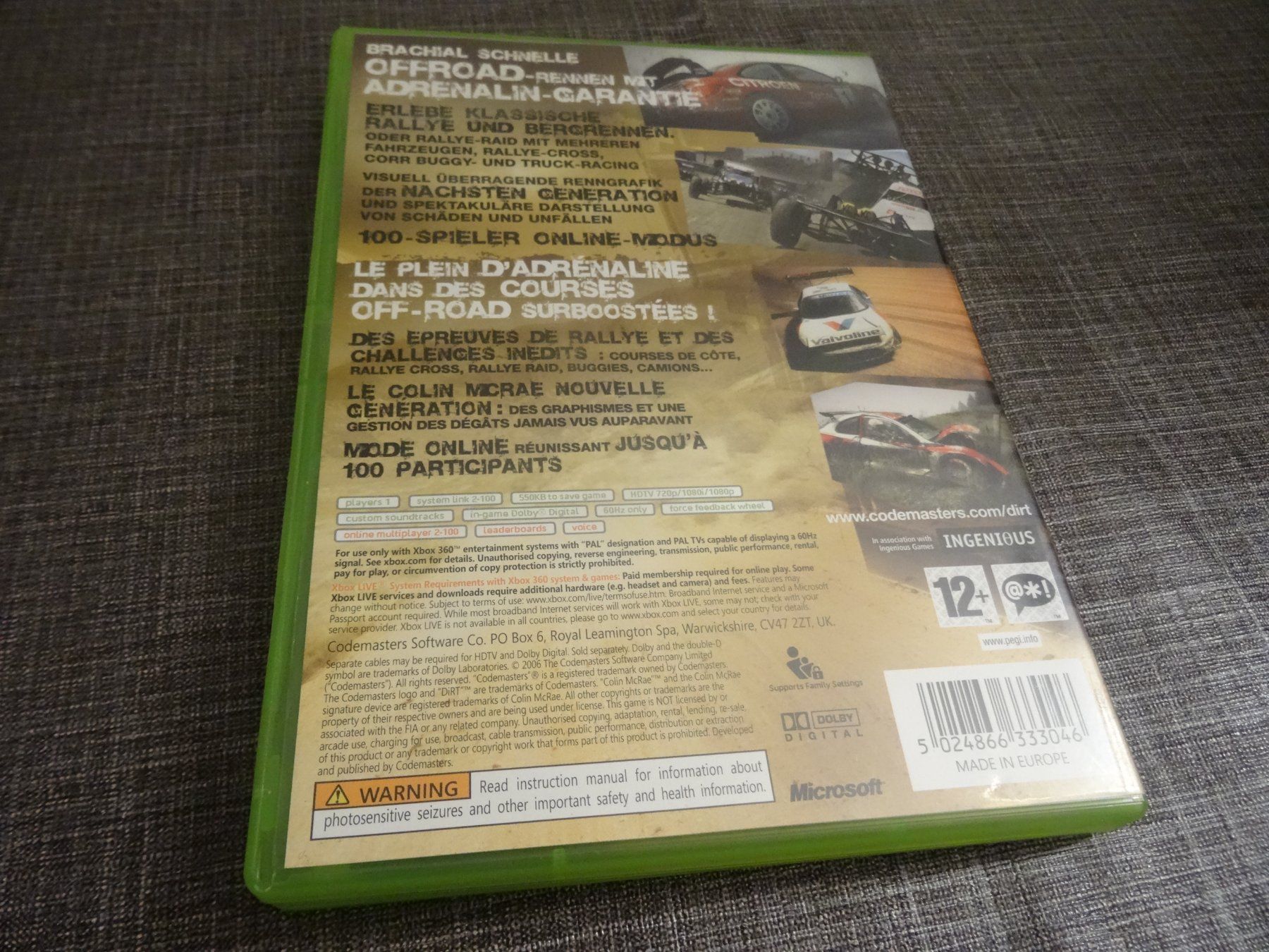Microsoft Giochi: Colin McRae: DiRT - Xbox 360 – Usato da Olten venduto da Disc-Ausverkauf 2