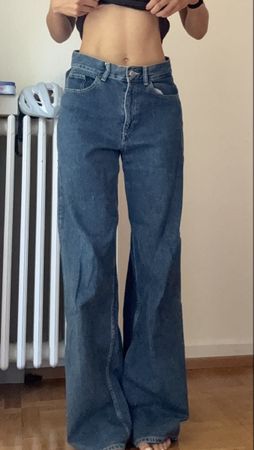 Jeans Zara wide leg blue denim size EUR 38 good condition