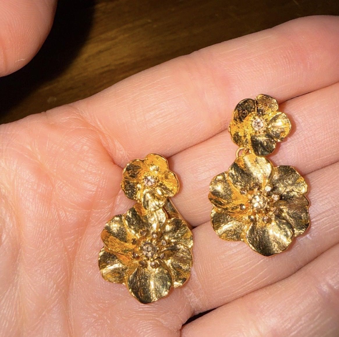 Boucles d'oreille: Beautiful Gold Flower Earrings  – D'occasion à Bottmingen par Itsclaire 4
