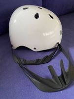 Casque de vélo ou de skate blanc brillant, neuf, taille XL
