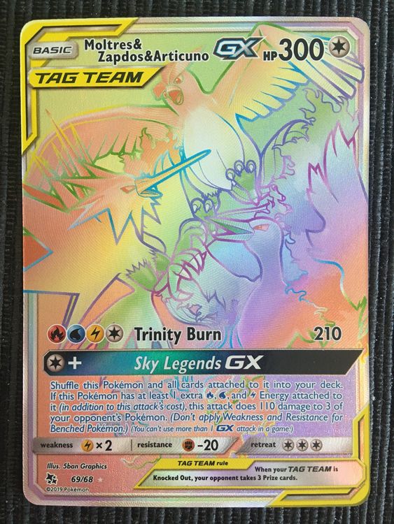 Pokemon Moltres Zapdos Articuno Hidden Fates ETB Promo SM210 – PSA 10 Gem Mint Graded