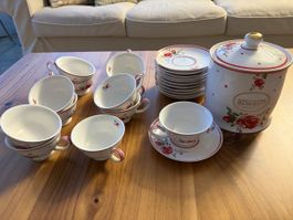 La vie en Rose 12er Tee Set mit Keksdose