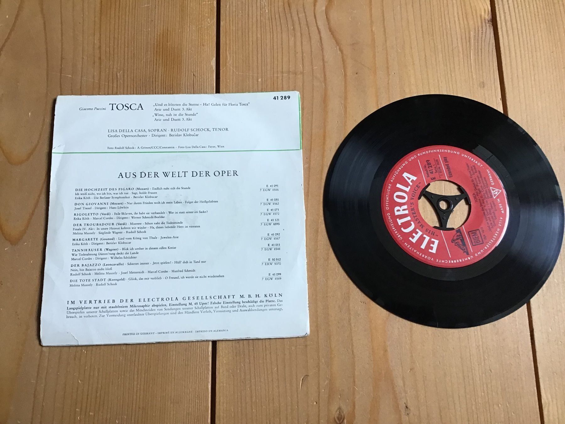 Dischi in vinile: single, R. Schock, tosca – Usato da liestal venduto da makai05 2