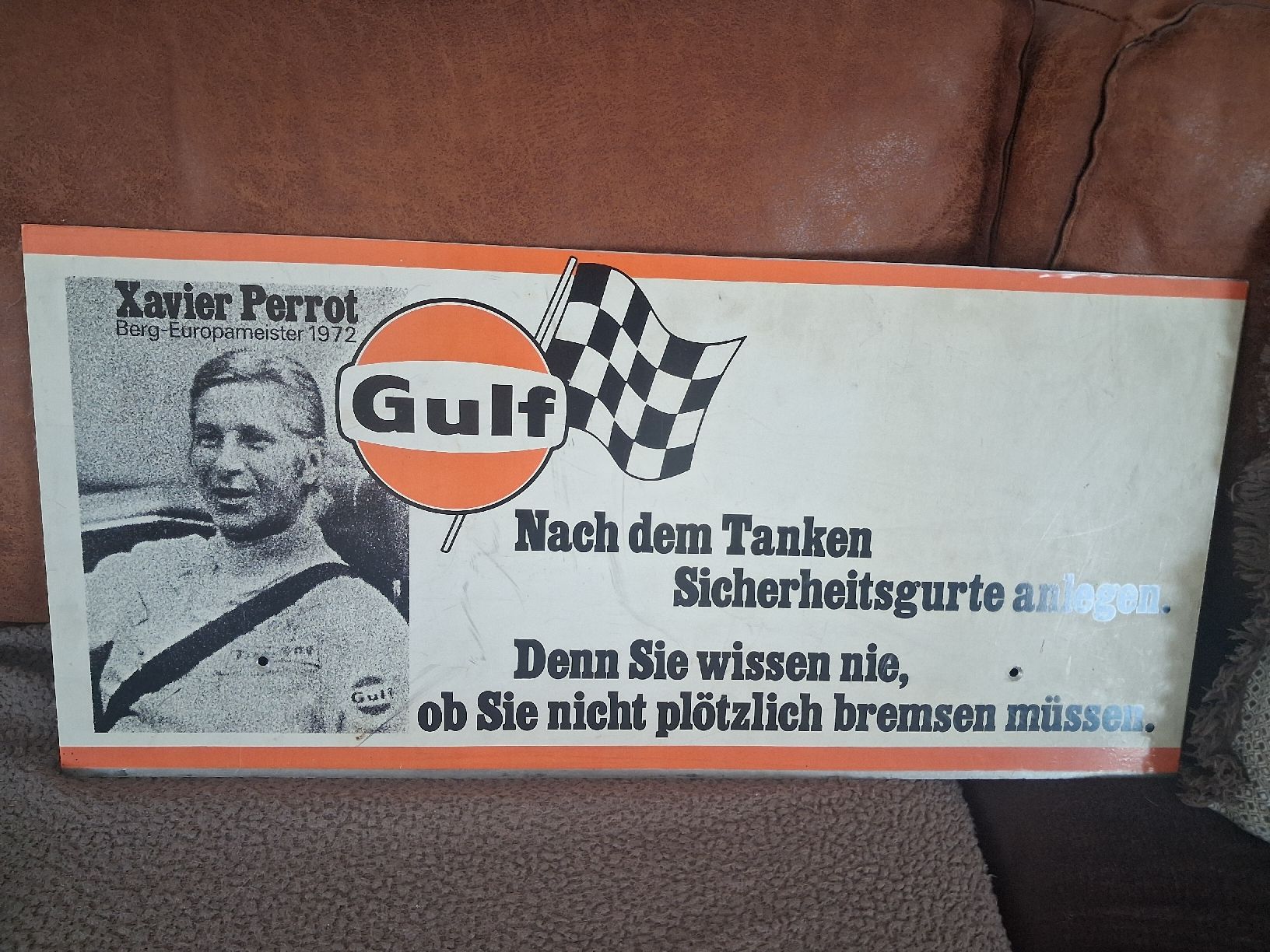 Gulf Oil Insegne: Gulf Werbetaffel Antik – Usato da Nesselnbach venduto da str_l9zr