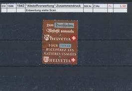 1942, "Altstoffverwertung" - Zusammendruck, gestempelt