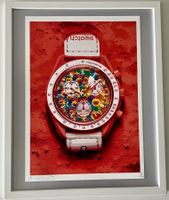 DEATH NYC Pop Art „Moonswatch & Murakami“, Ltd.x/100 +cadre