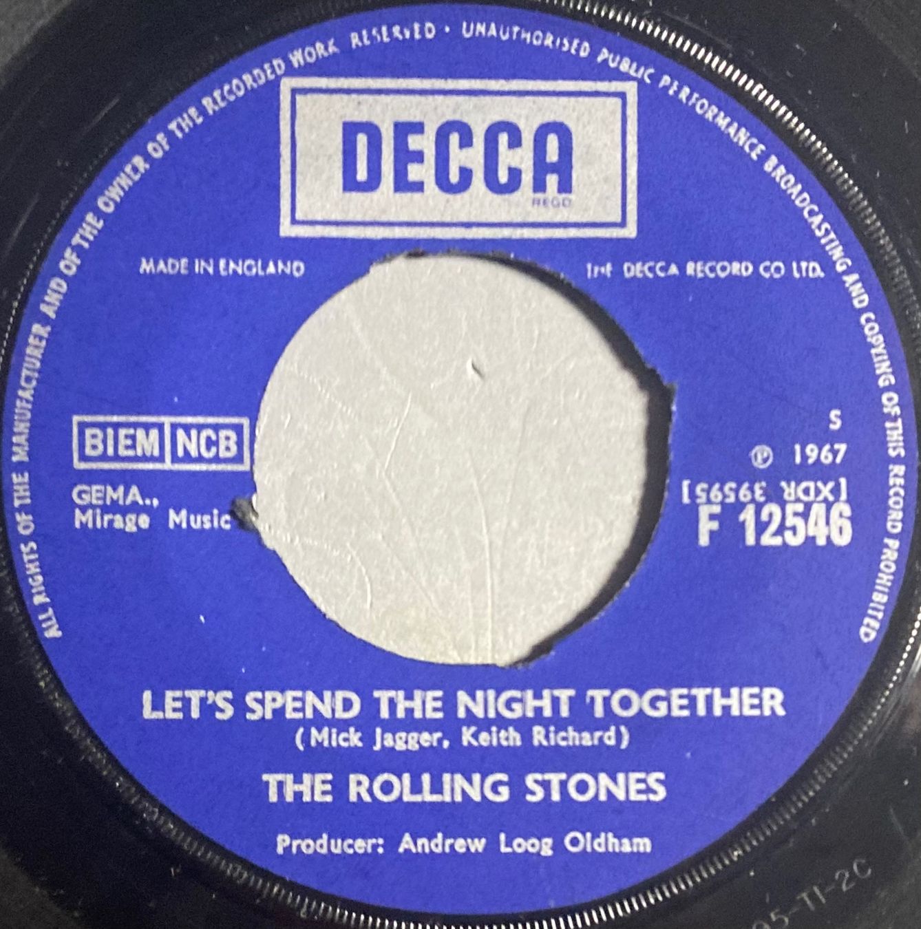 Dischi in vinile: THE ROLLING STONES - LET'S SPEND THE NIGHT TOGETHER – Usato da Poliez-Pittet venduto da Newtown-Records 1