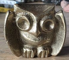 Eulefigur Messing Deko 1970 siehe Foto