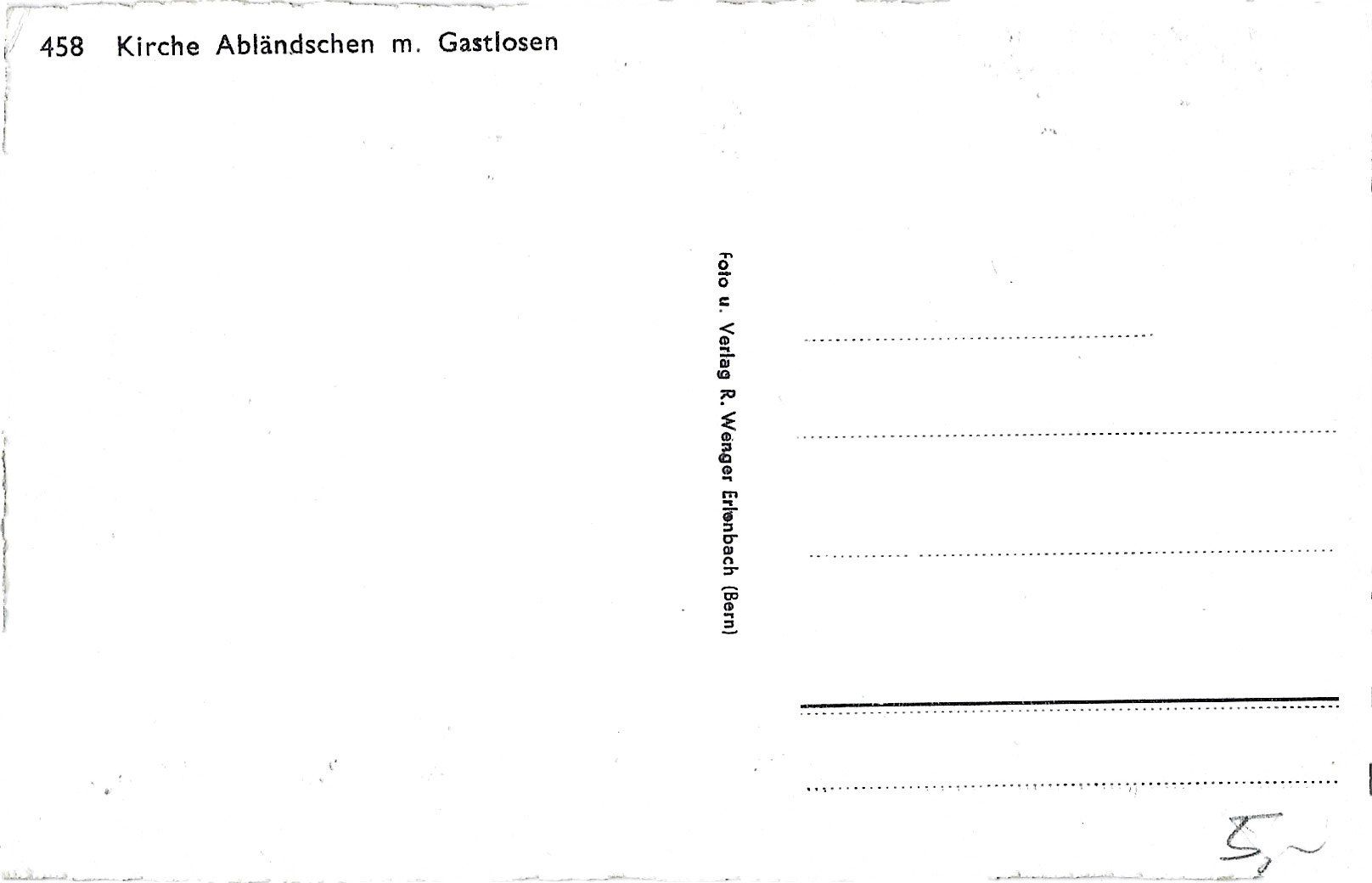 Cartoline postali: 458    Kirche  Abländschen  m.  Gastlosen – Usato da Bütschwil venduto da Jackson1A 1